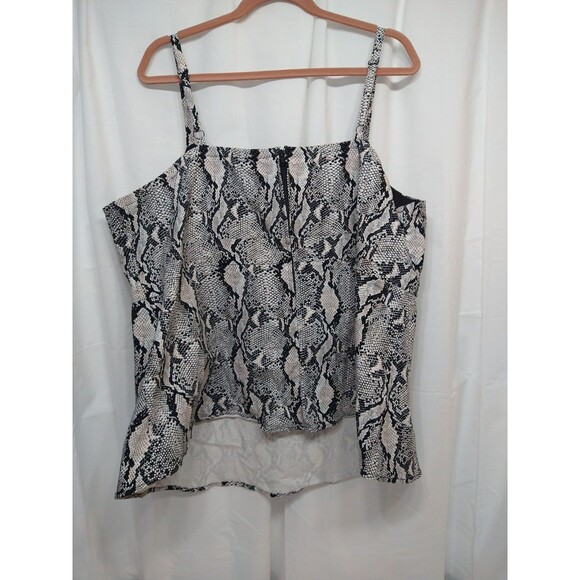 Torrid Size 4 Snakeskin Print Spaghetti Strap Fitted Tank Top Back Zipper Sexy - Picture 2 of 12